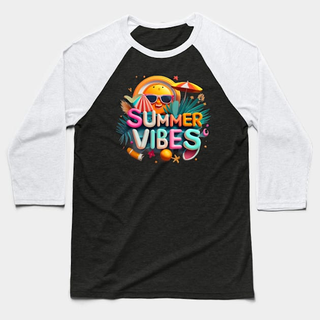 Summer vibes Baseball T-Shirt by Double You Store